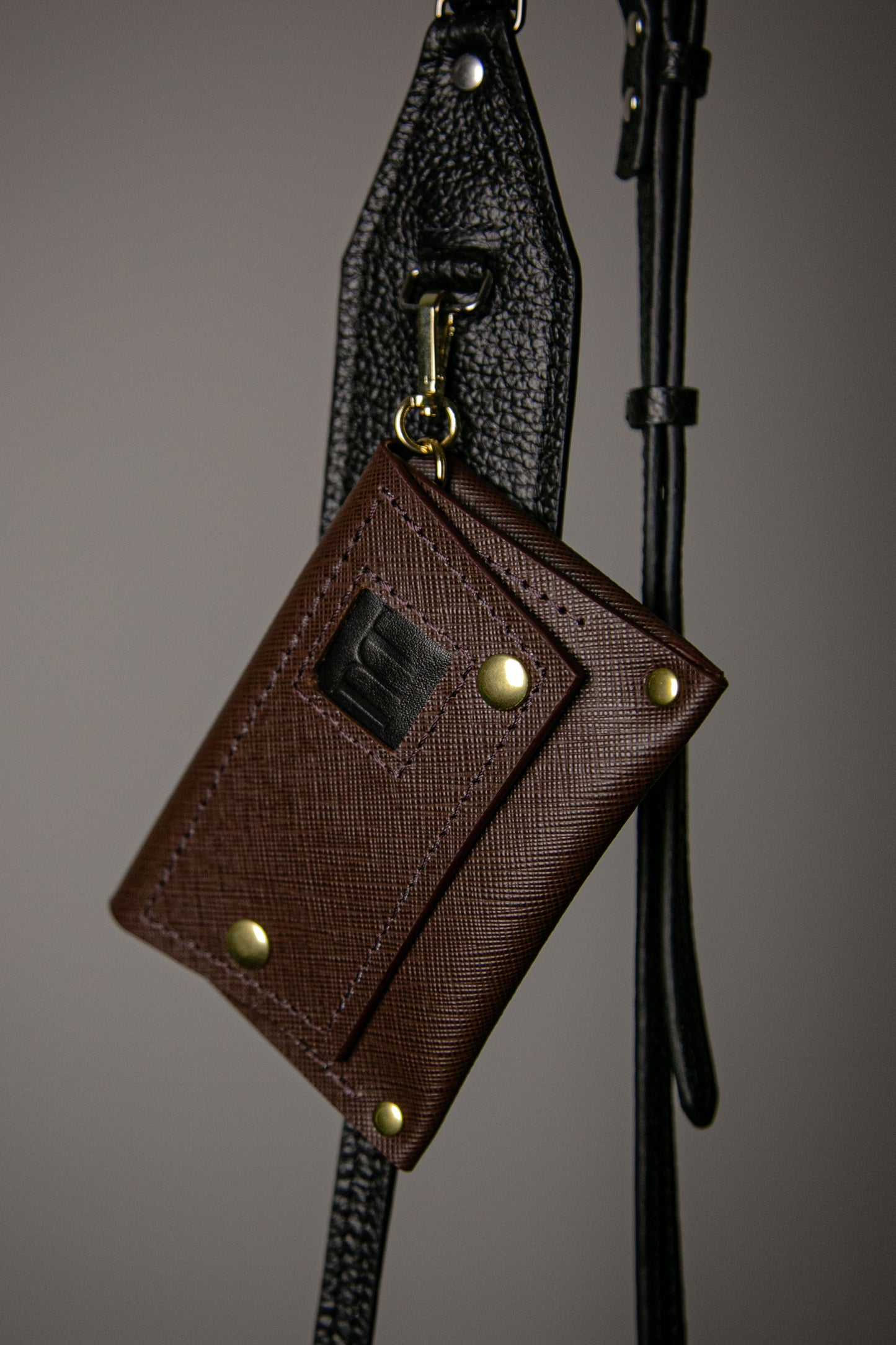 MAGIT Leather Bag with Mid Brown Keychain Cardholder - Made to Order