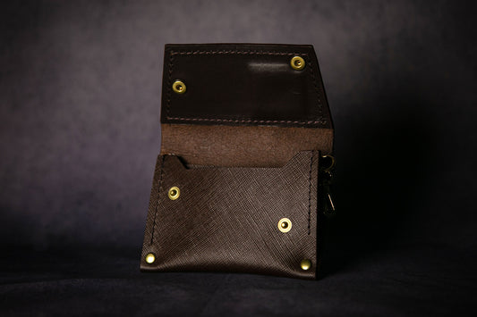 MAGIT Mid Brown Keychain Cardholder - Made to Order handmade in London