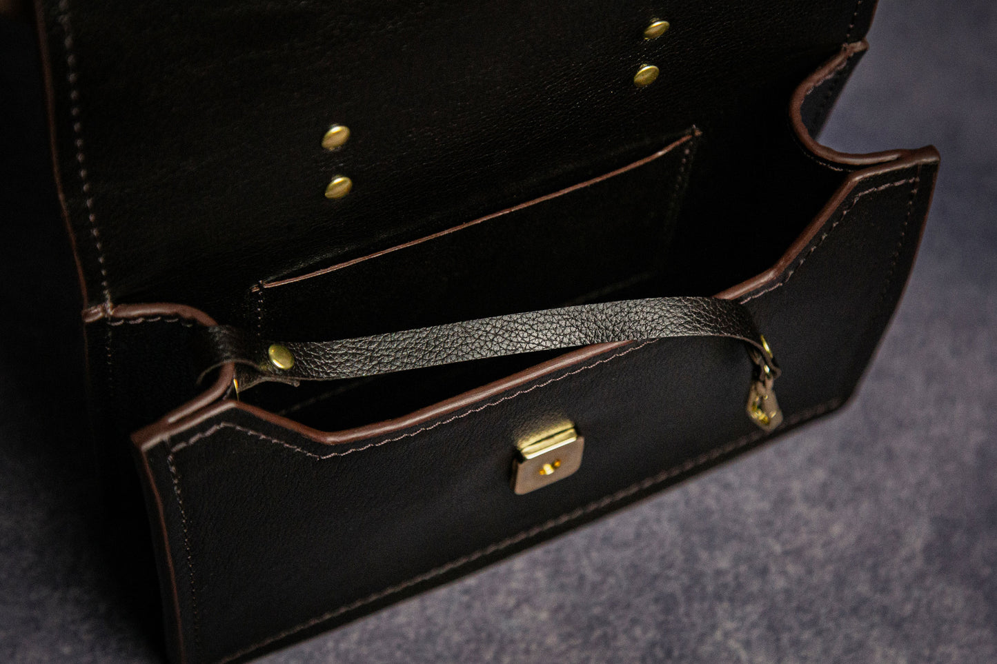 MAGIT Crossbody Bag Dark Brown Made to Order Handmade in London